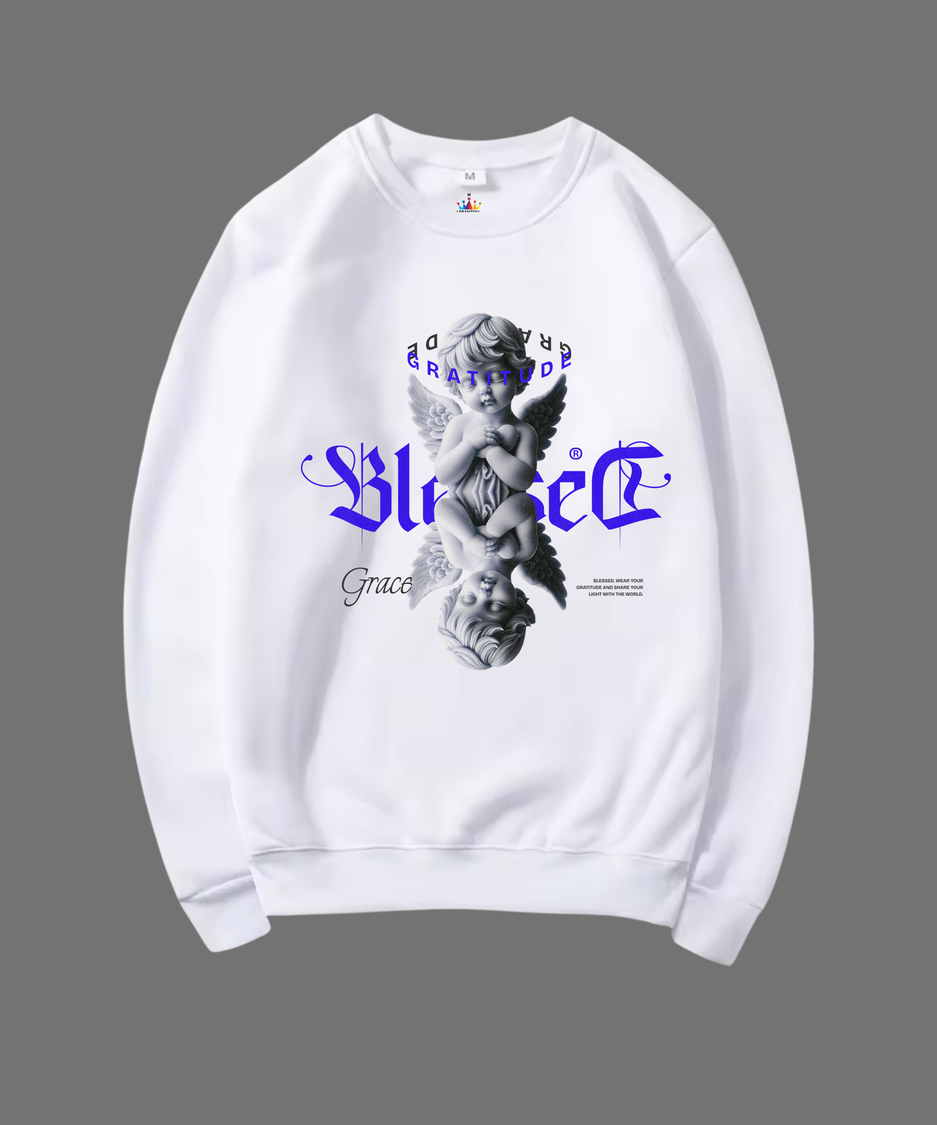 SWEATSHIRT UNISEX BLESSED 100% COTON