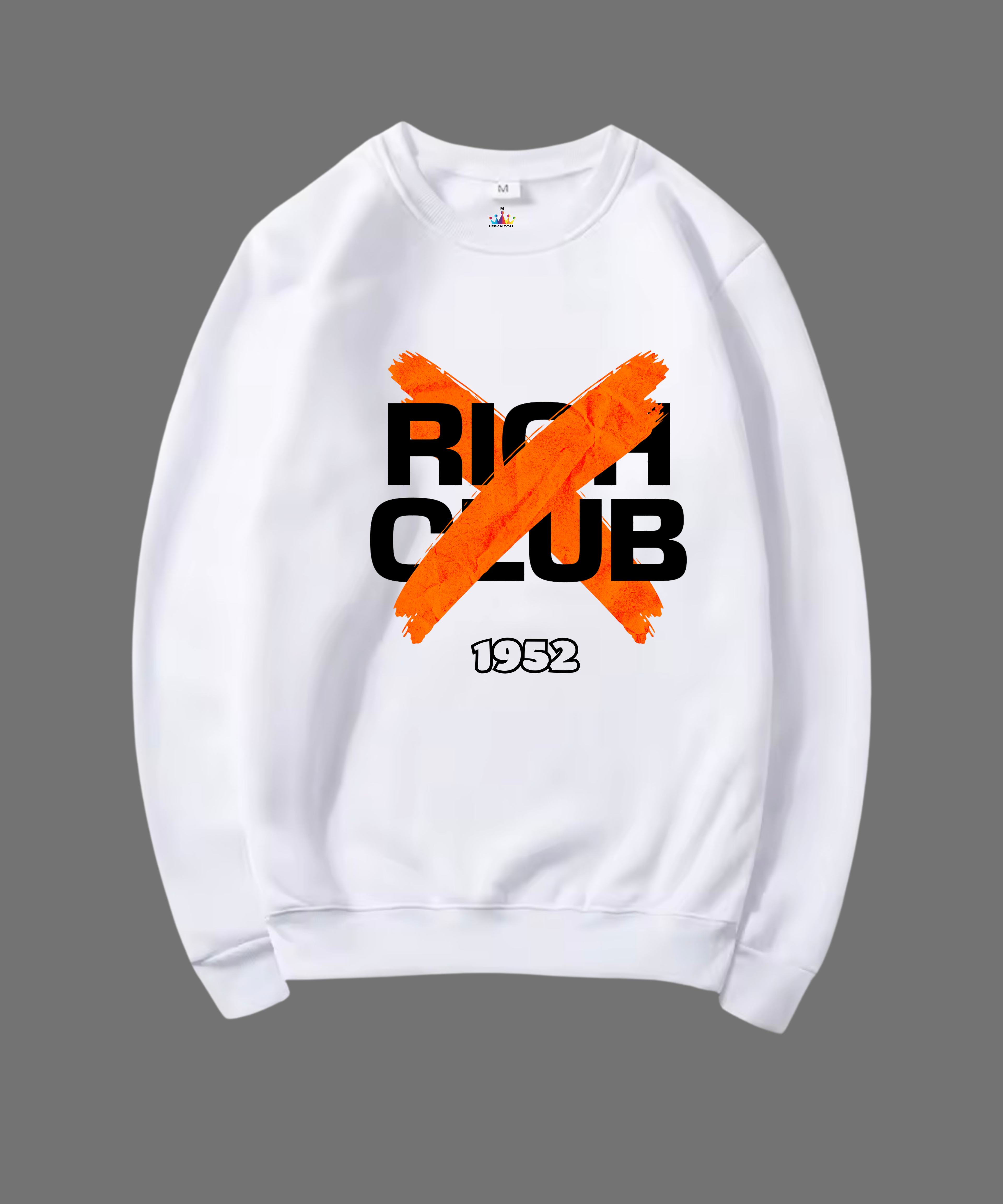 SWEATSHIRT UNISEX RICH CLUB 100% COTON