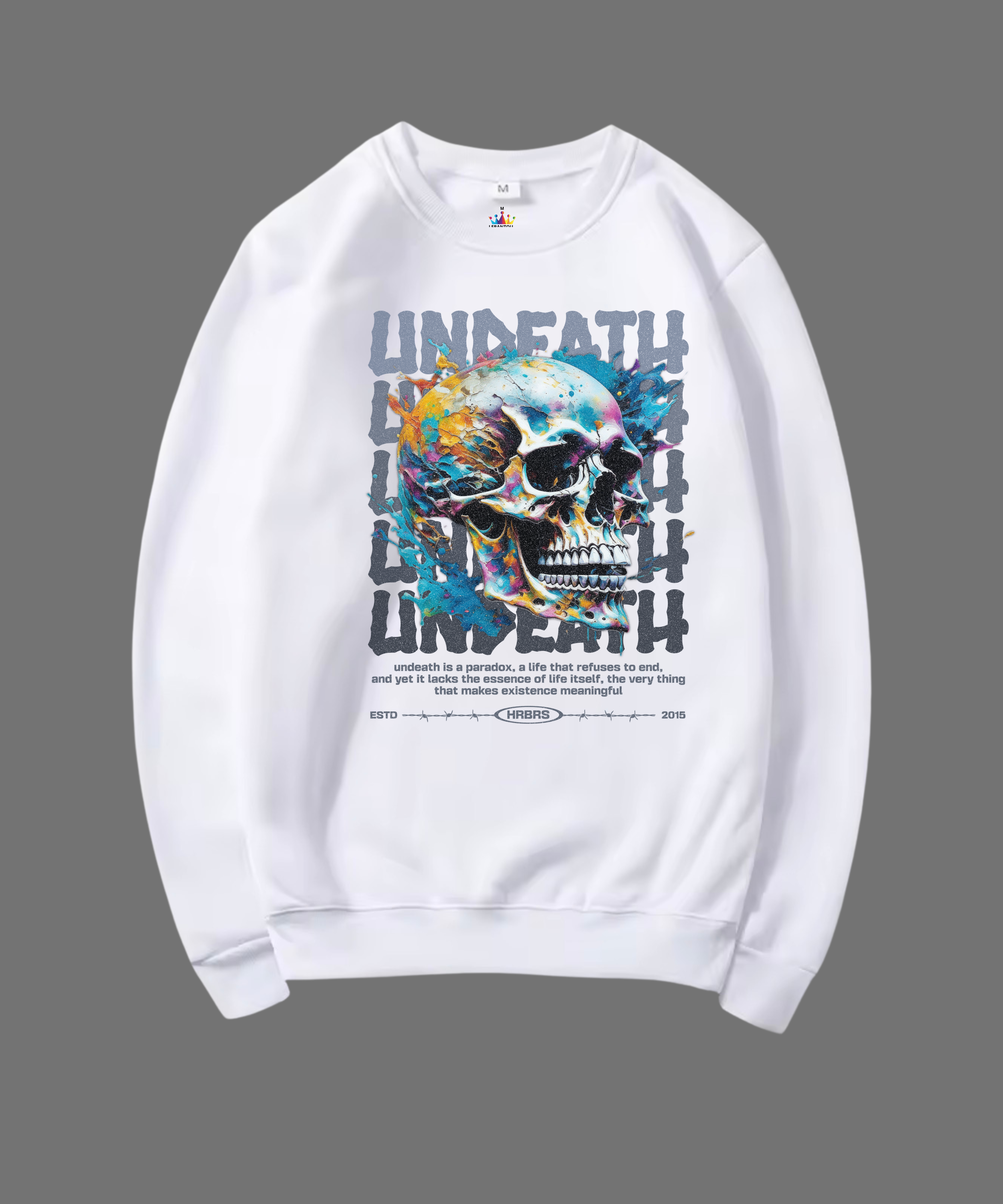 SWEATSHIRT  UNISEX UNDEATH 100% COTON