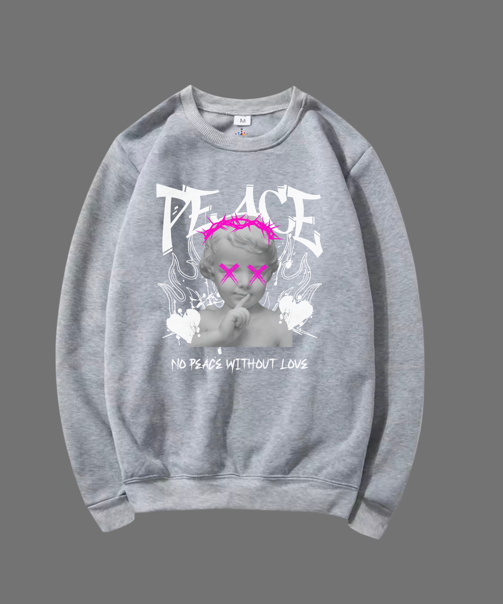 SWEATSHIRT UNISEX PEACE 100% COTON