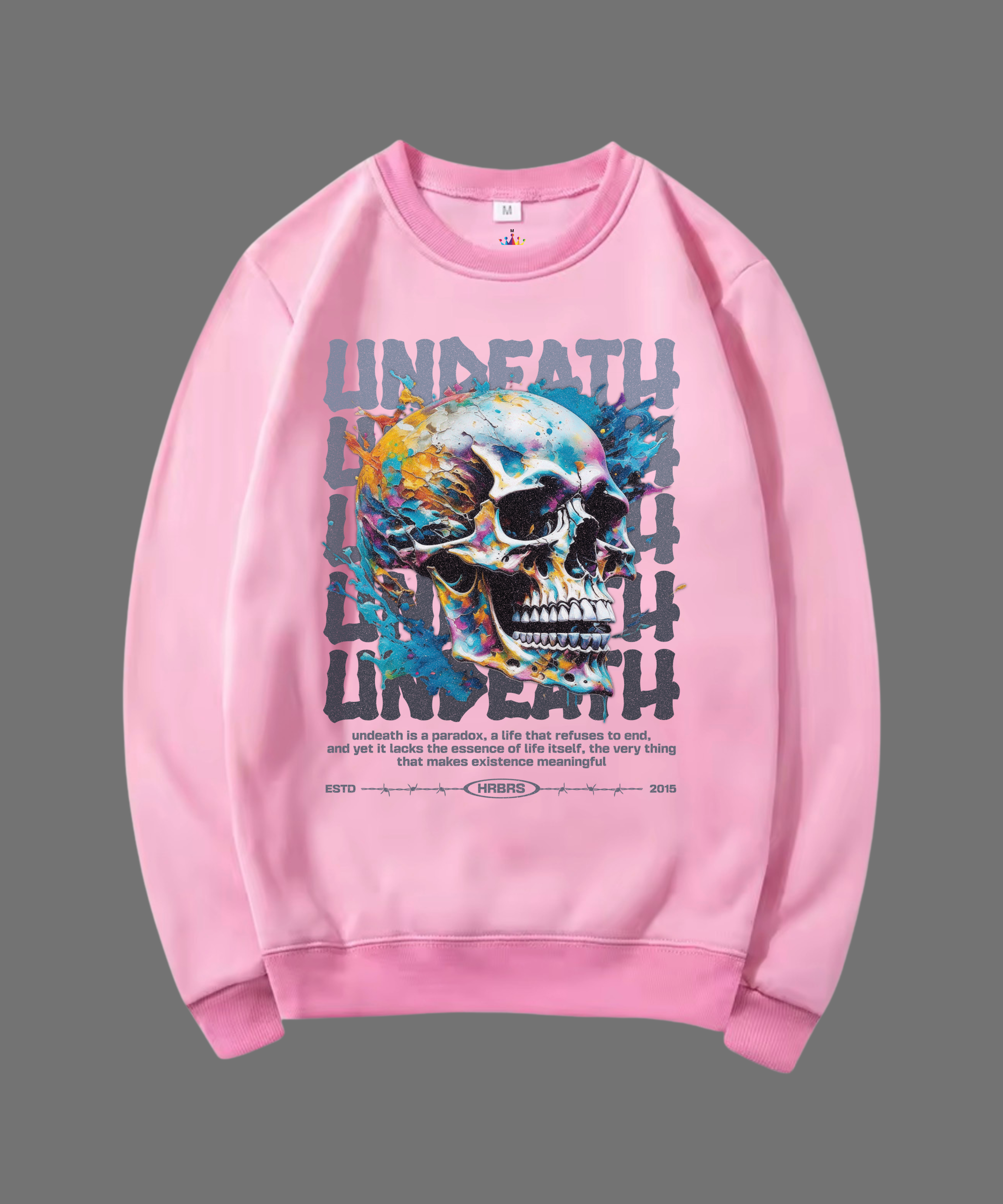 SWEATSHIRT  UNISEX UNDEATH 100% COTON