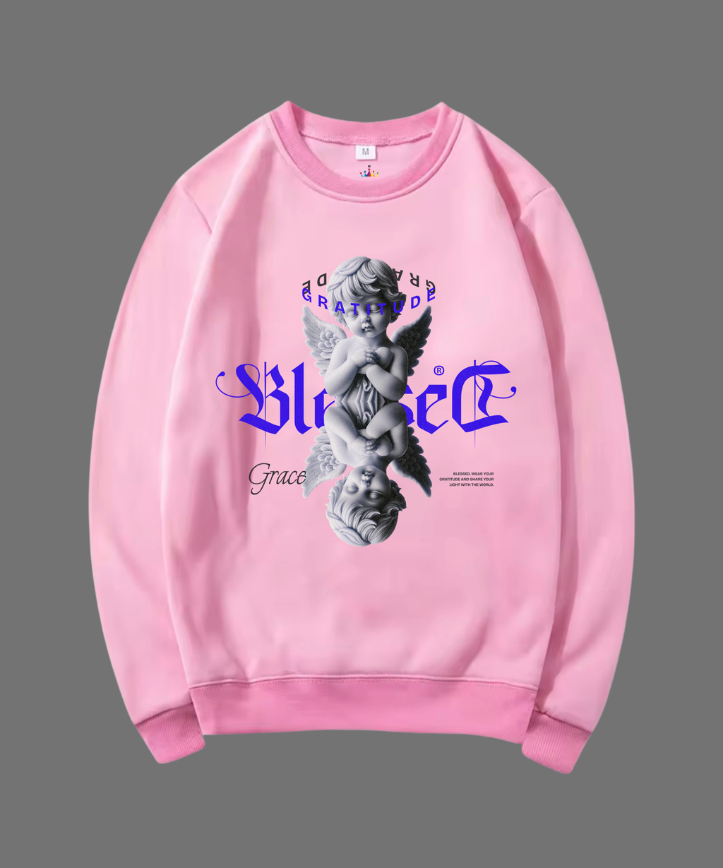 SWEATSHIRT UNISEX BLESSED 100% COTON