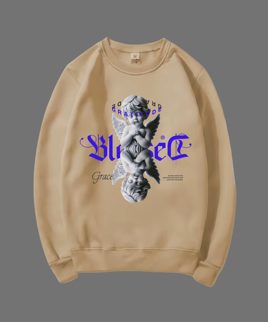 SWEATSHIRT UNISEX BLESSED 100% COTON