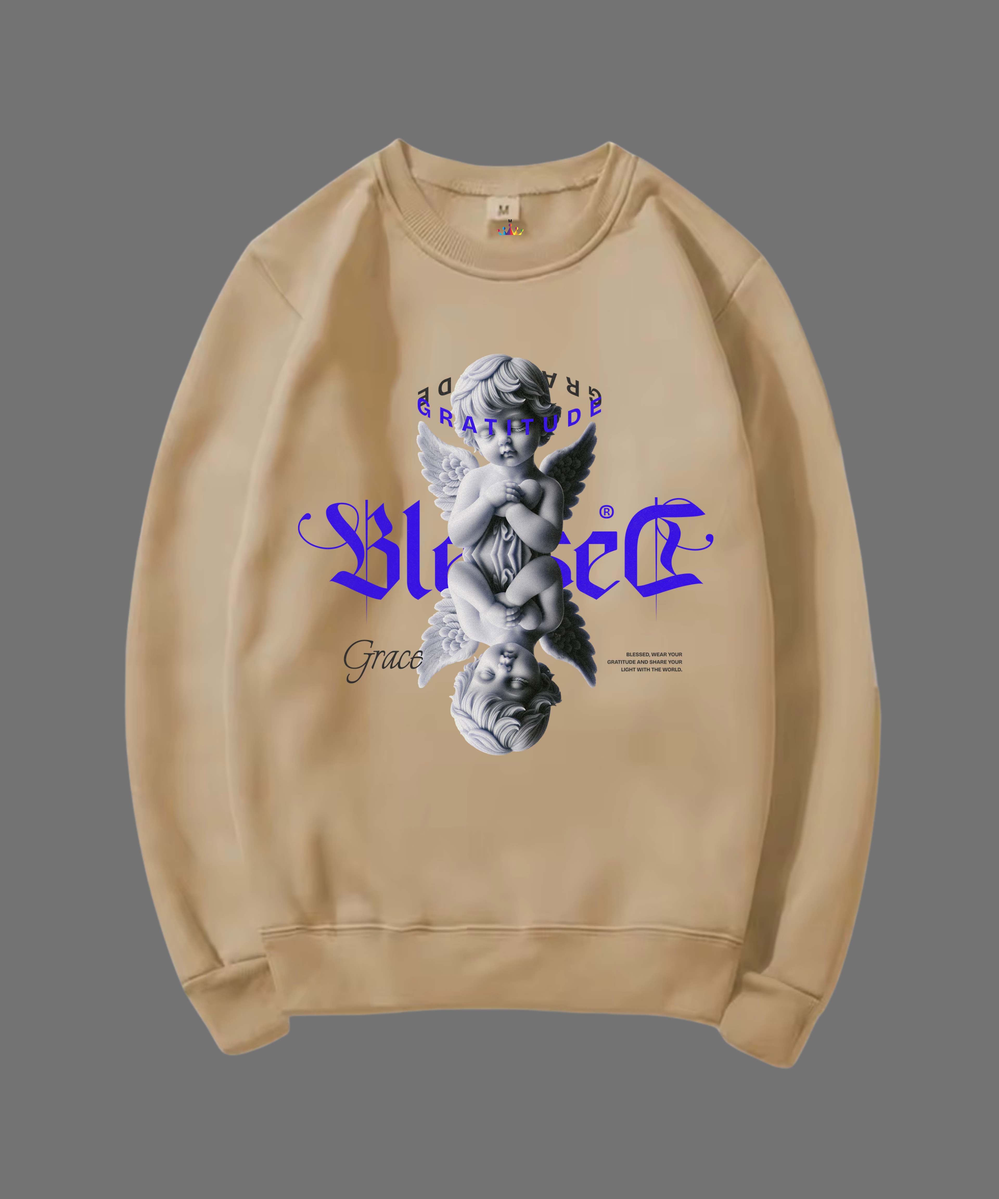 SWEATSHIRT UNISEX BLESSED 100% COTON