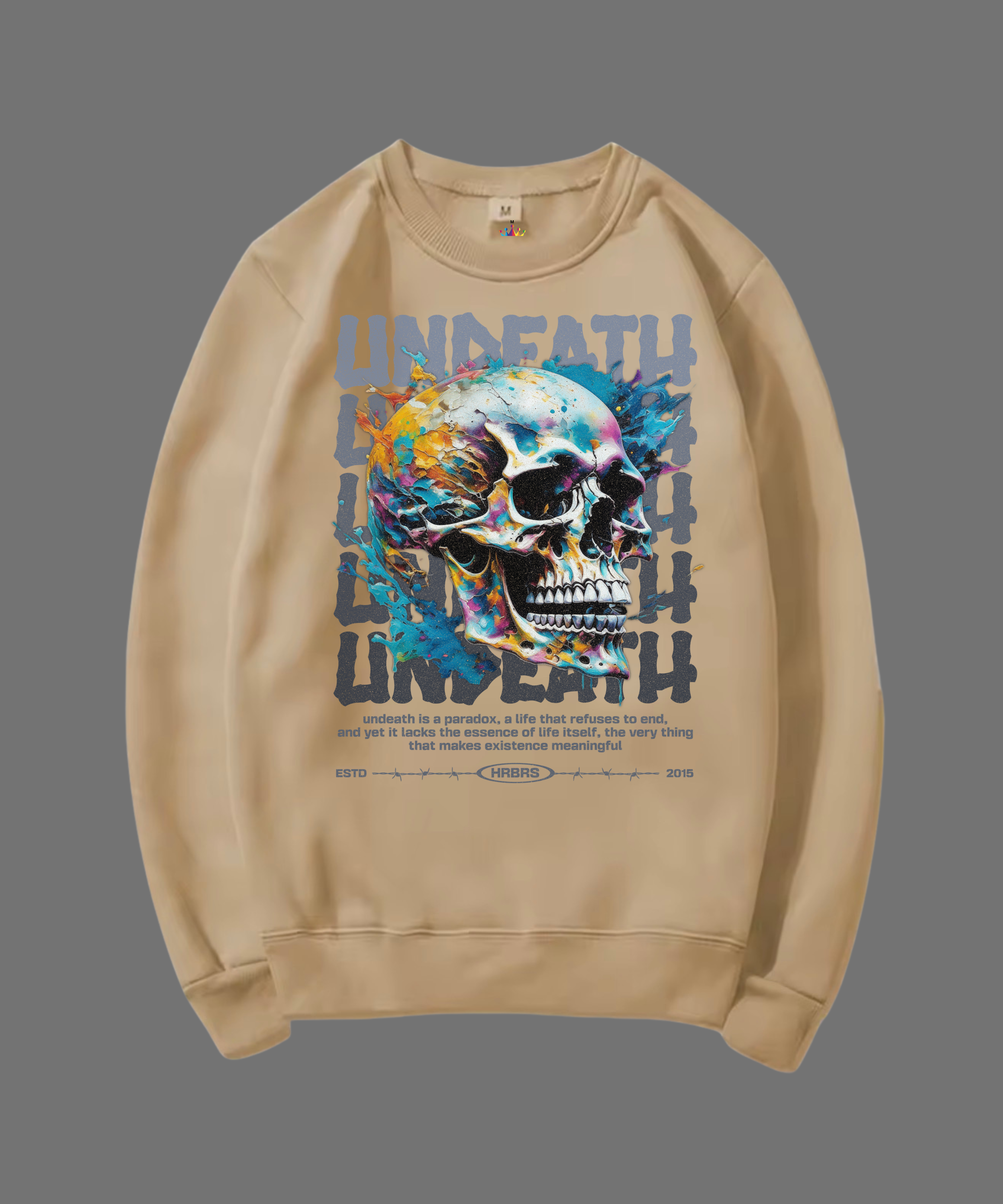 SWEATSHIRT  UNISEX UNDEATH 100% COTON