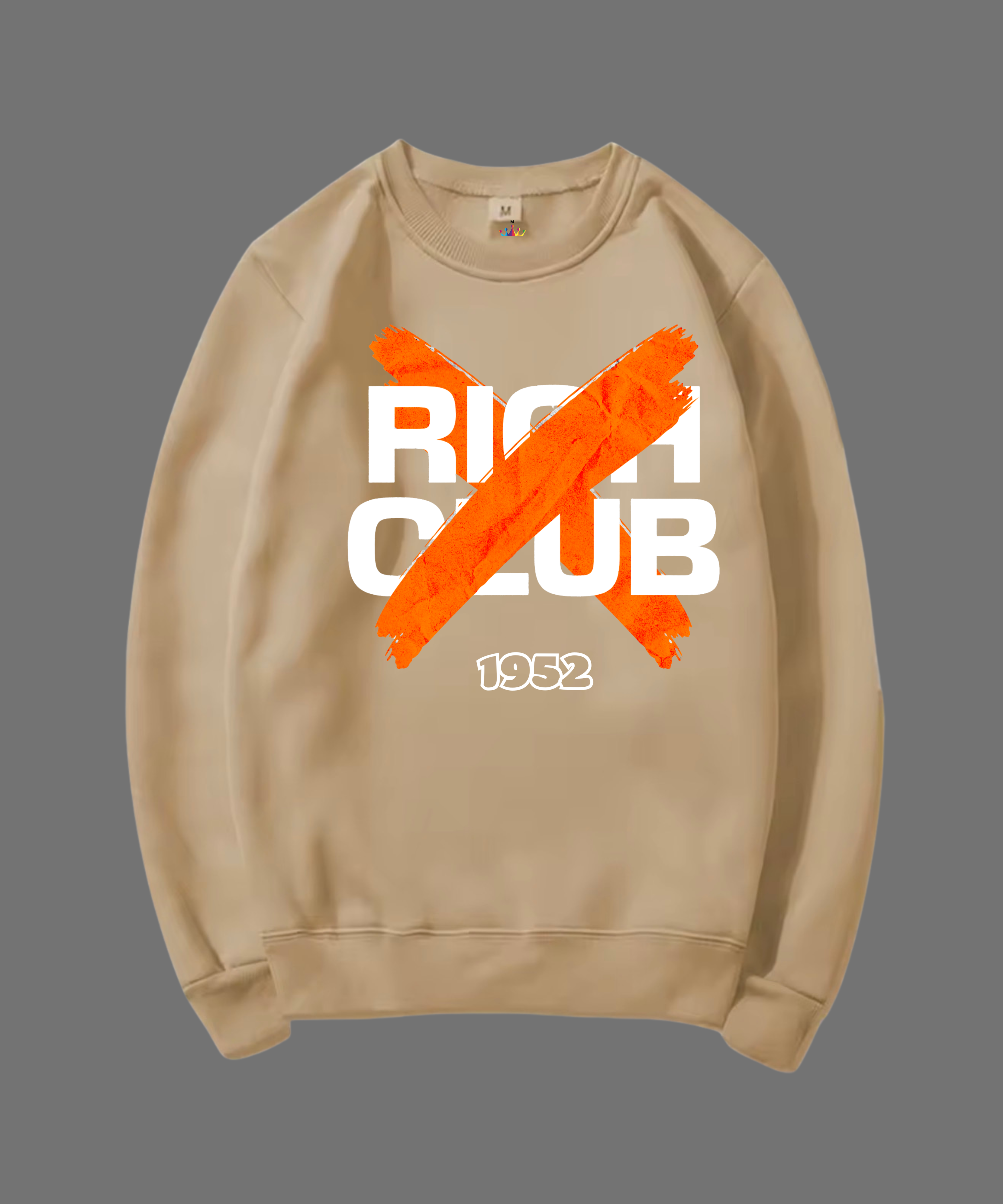 SWEATSHIRT UNISEX RICH CLUB 100% COTON