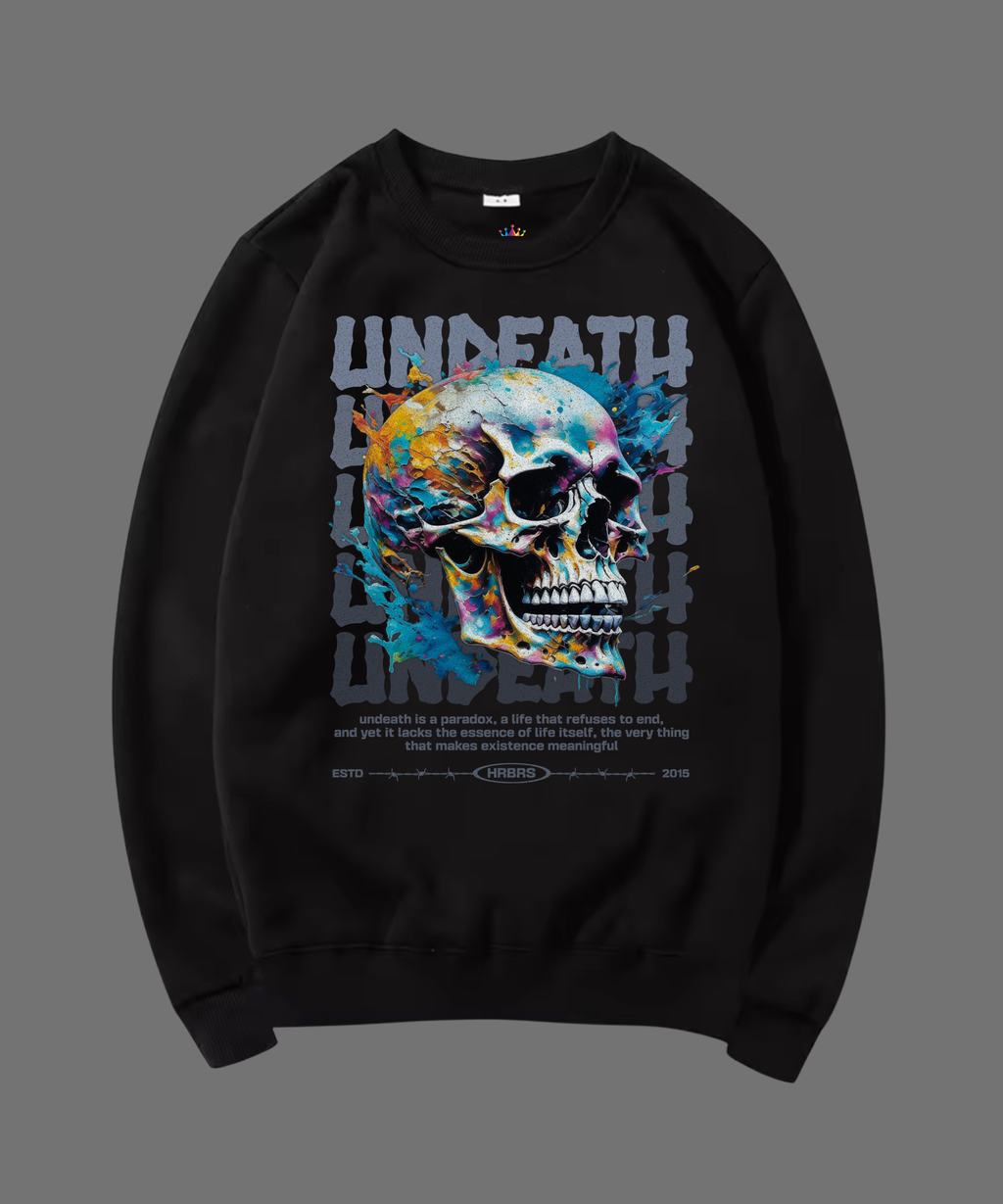 SWEATSHIRT  UNISEX UNDEATH 100% COTON