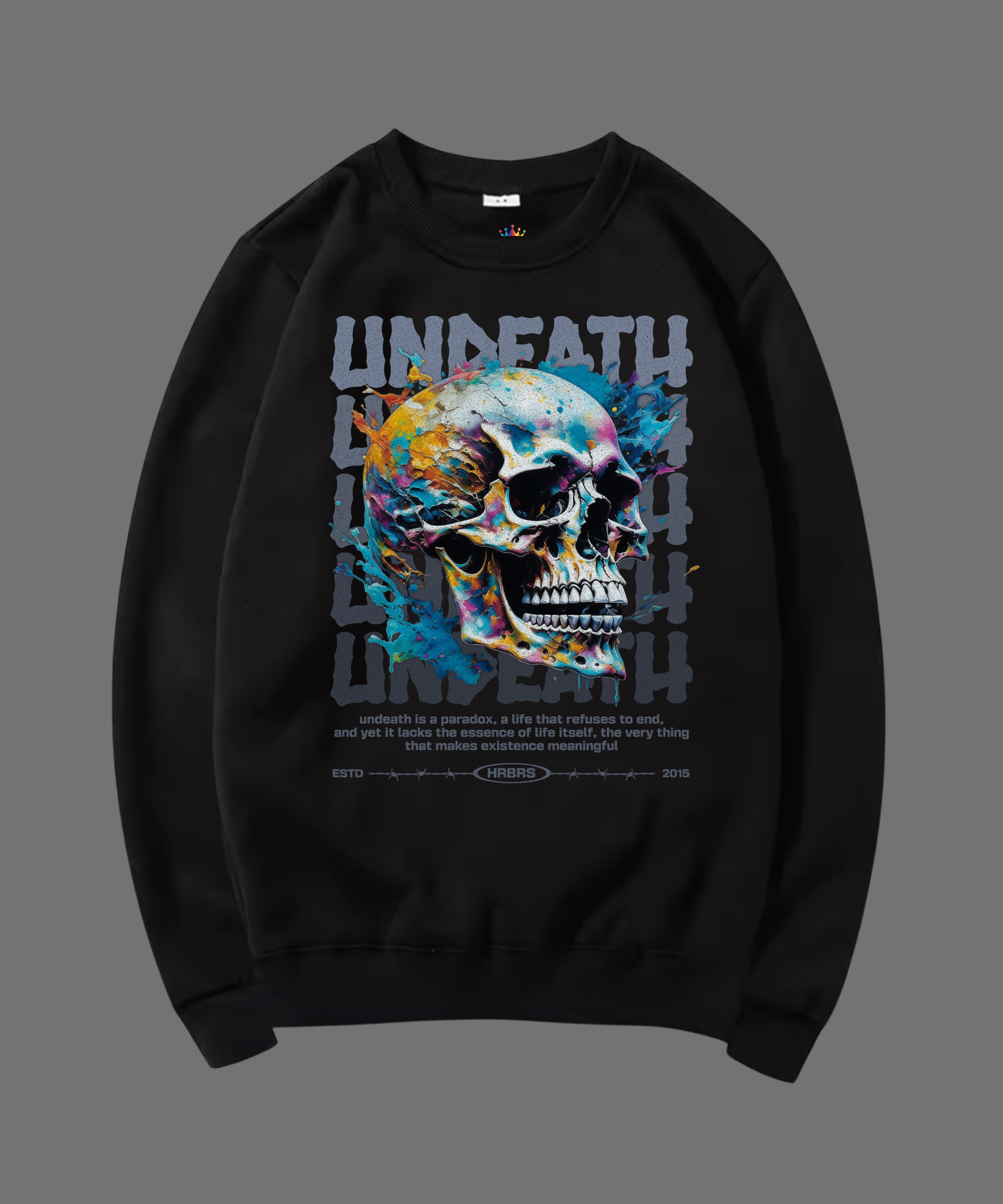 SWEATSHIRT  UNISEX UNDEATH 100% COTON