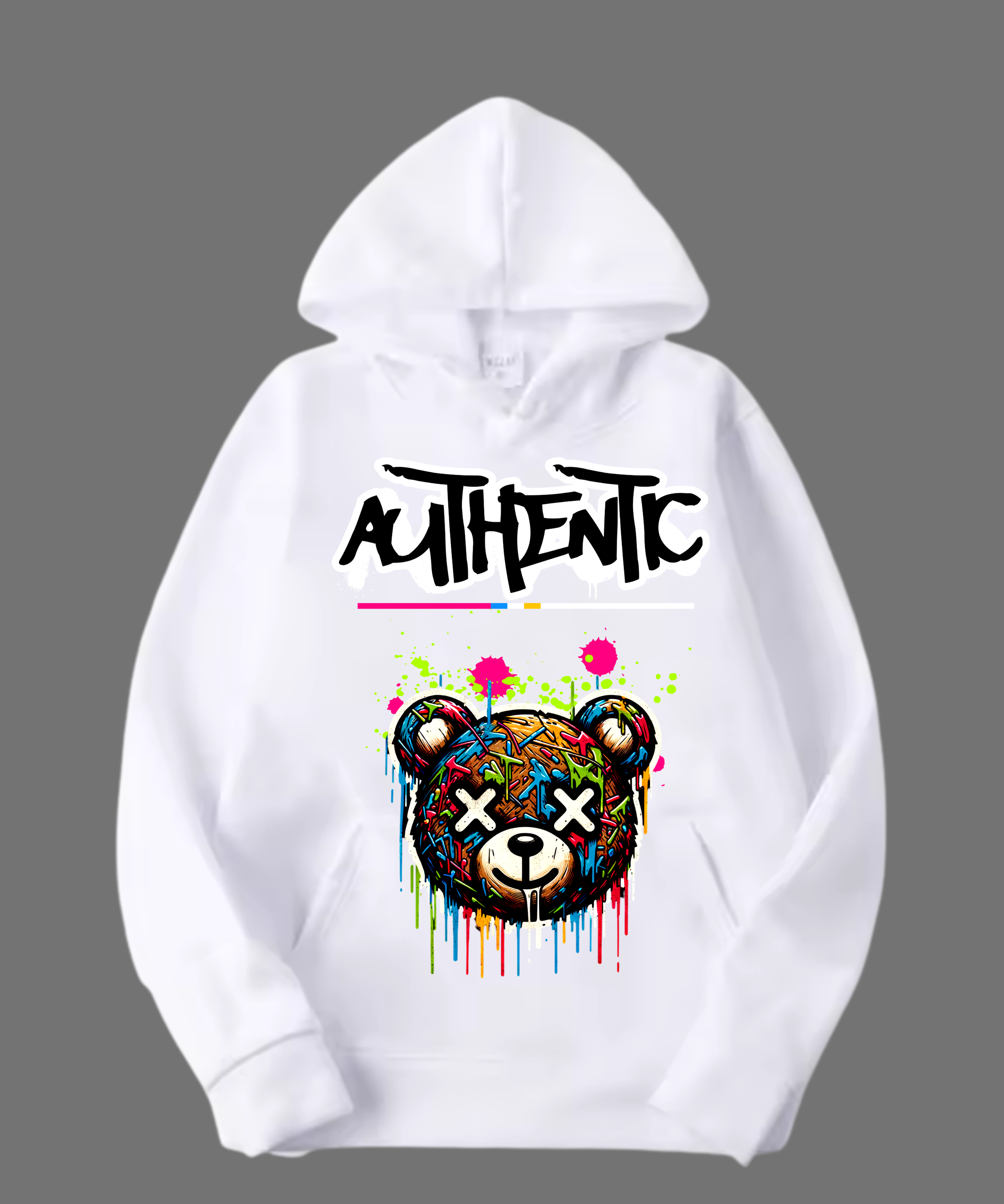 HOODIE UNISEX AUTHENTIC 100% COTON