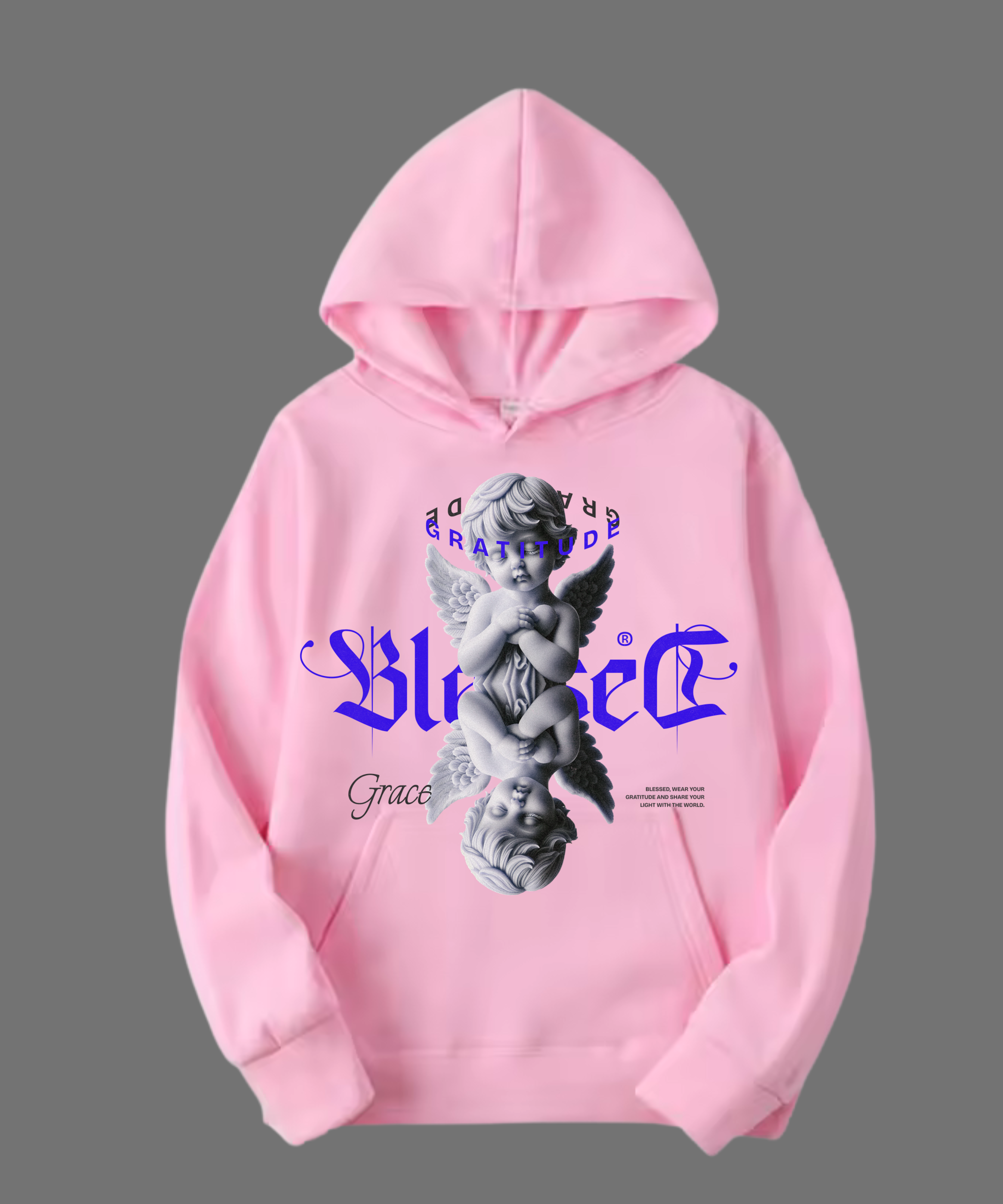 HOODIE UNISEX BLESSED 100% COTON