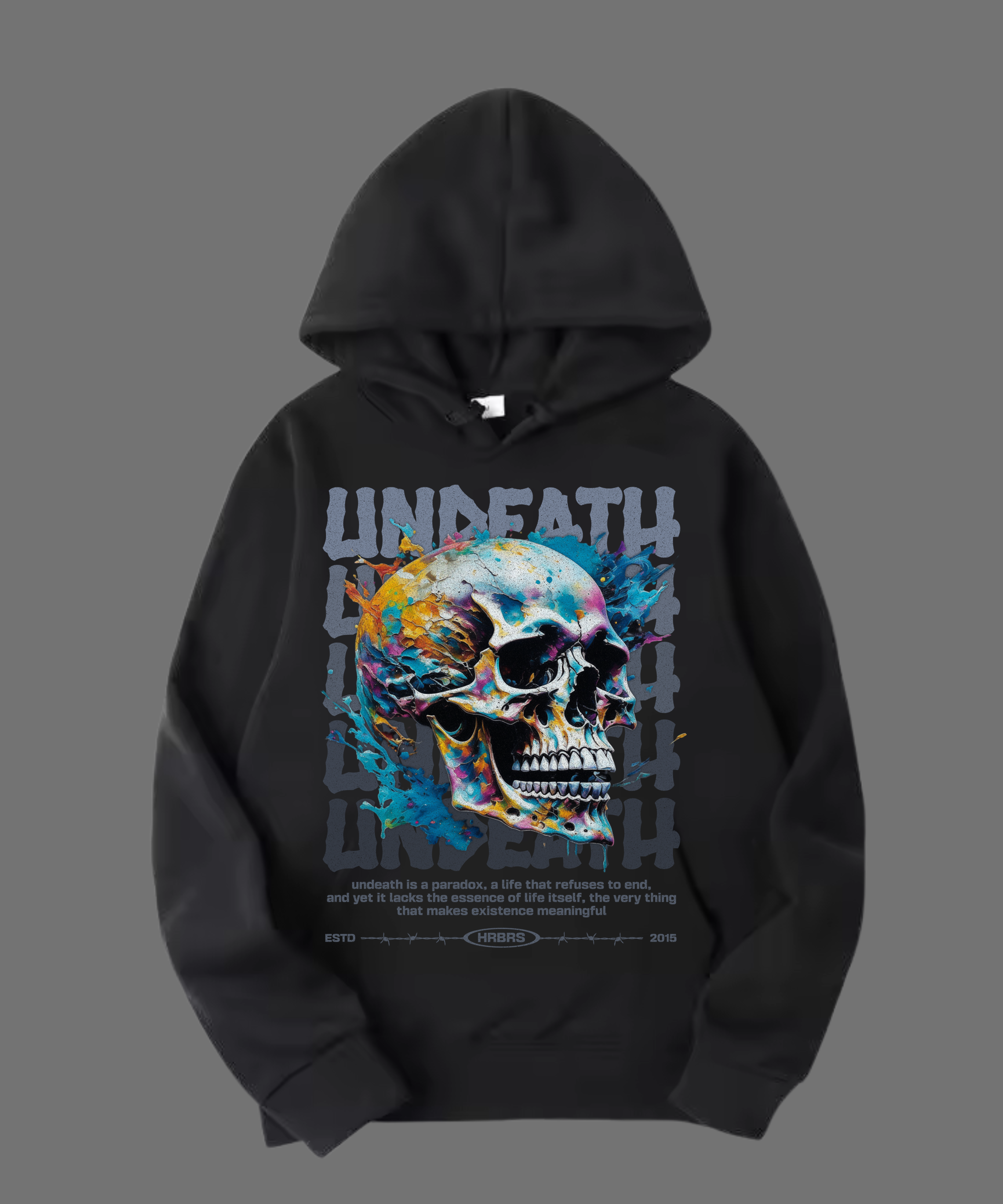 HOODIE UNISEX UNDEATH 100% COTON