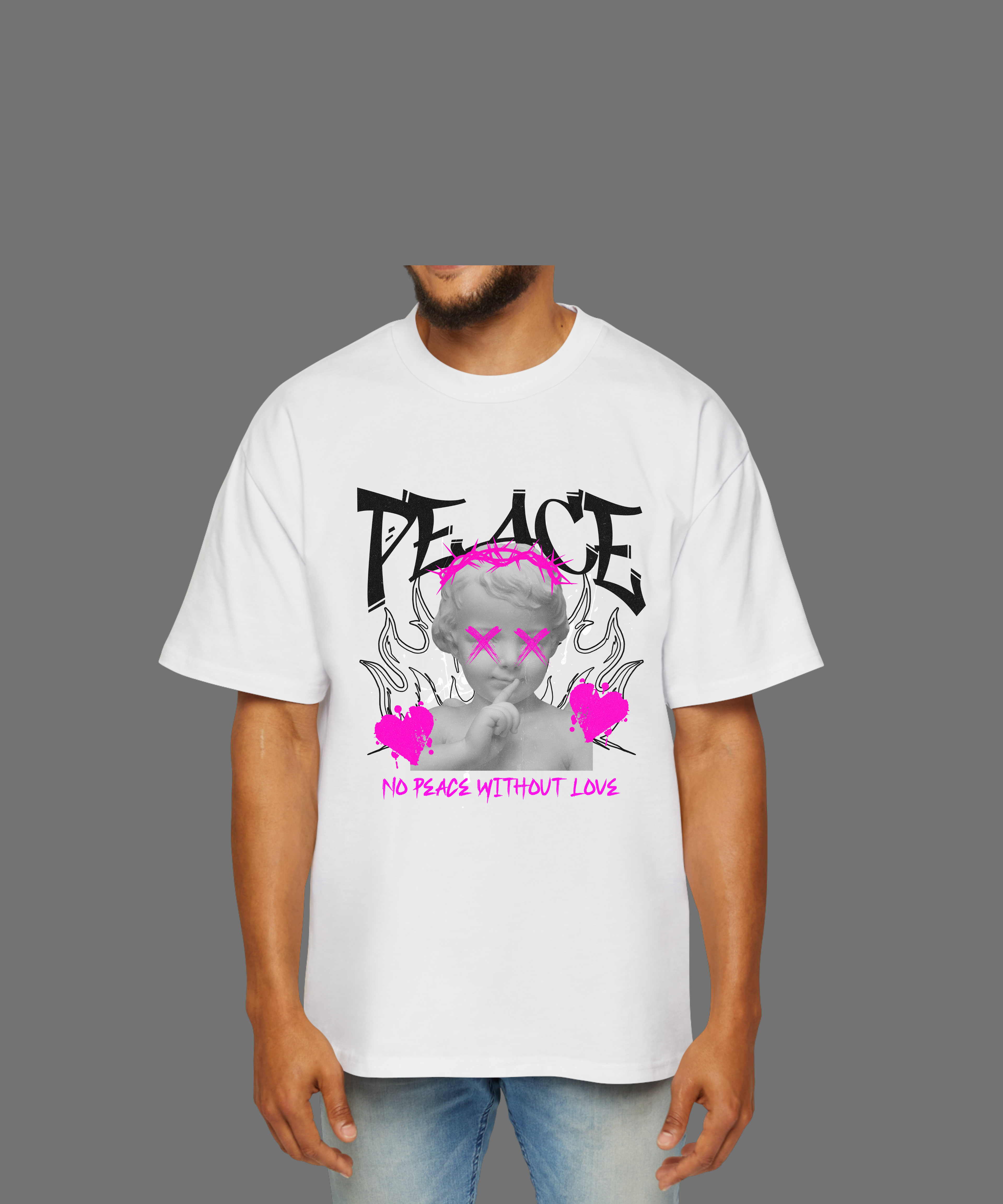 T-SHIRT UNISEX OVERSIZE PEACE