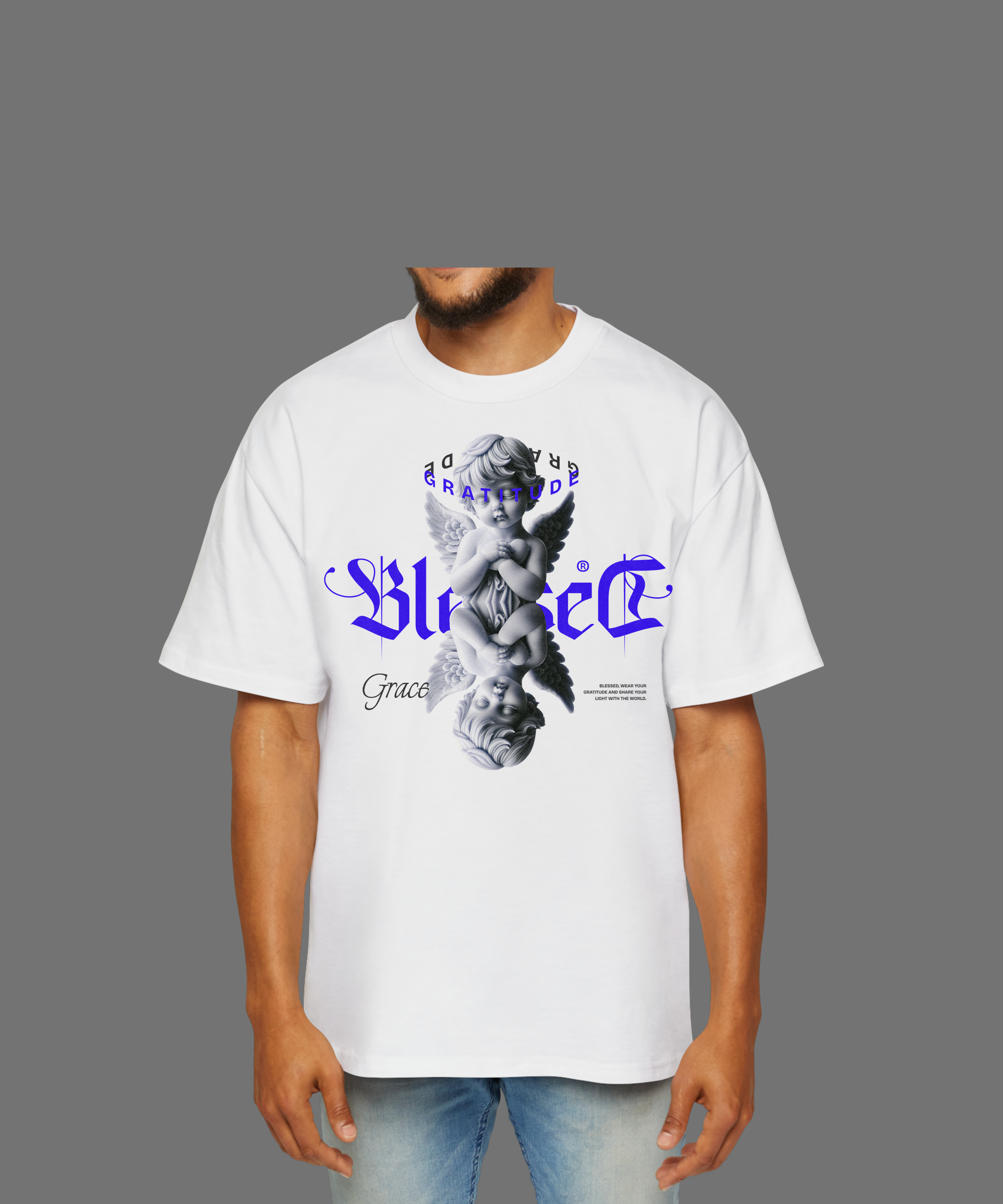 T-SHIRT UNISEX OVERSIZE BLESSED