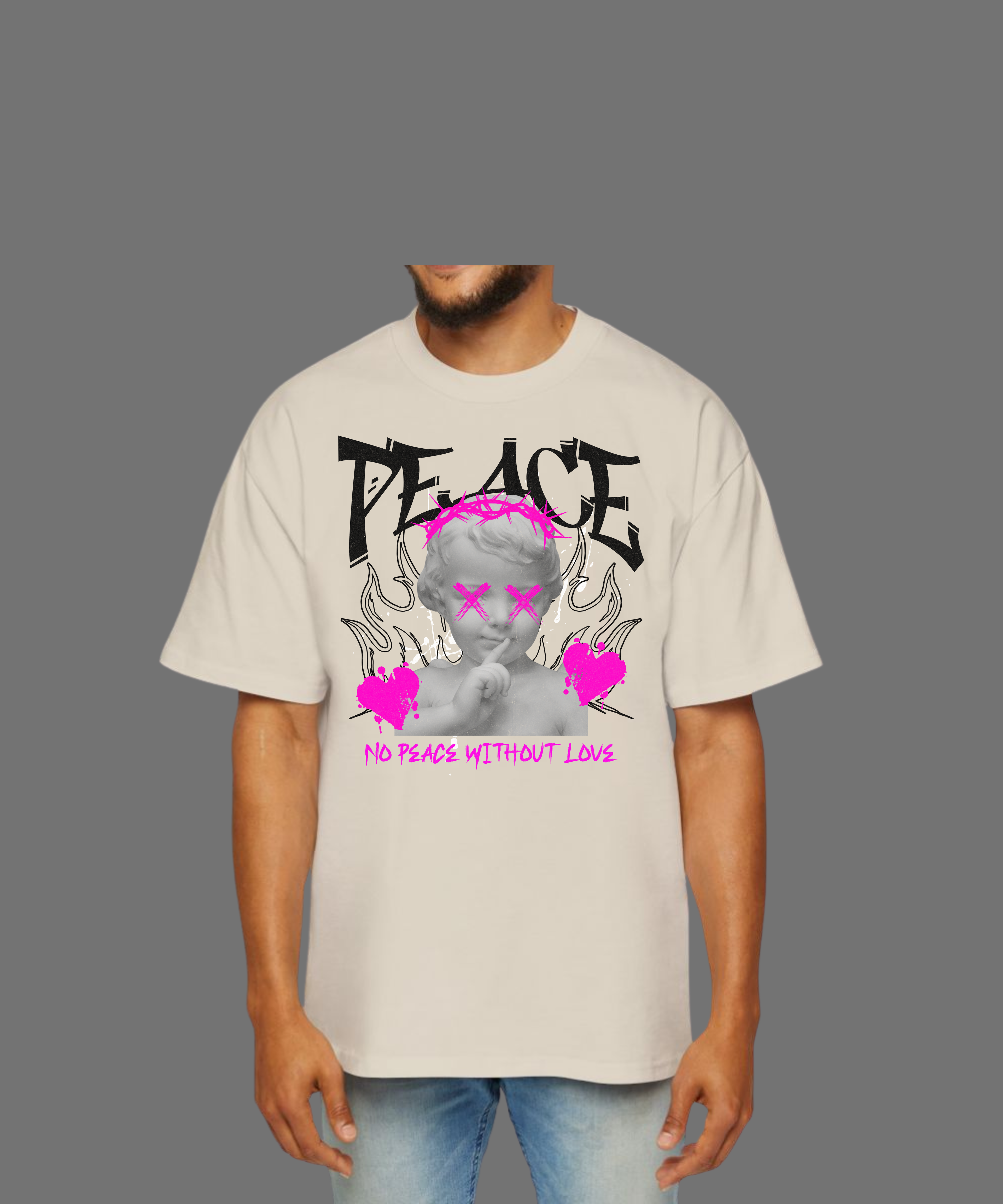 T-SHIRT UNISEX OVERSIZE PEACE