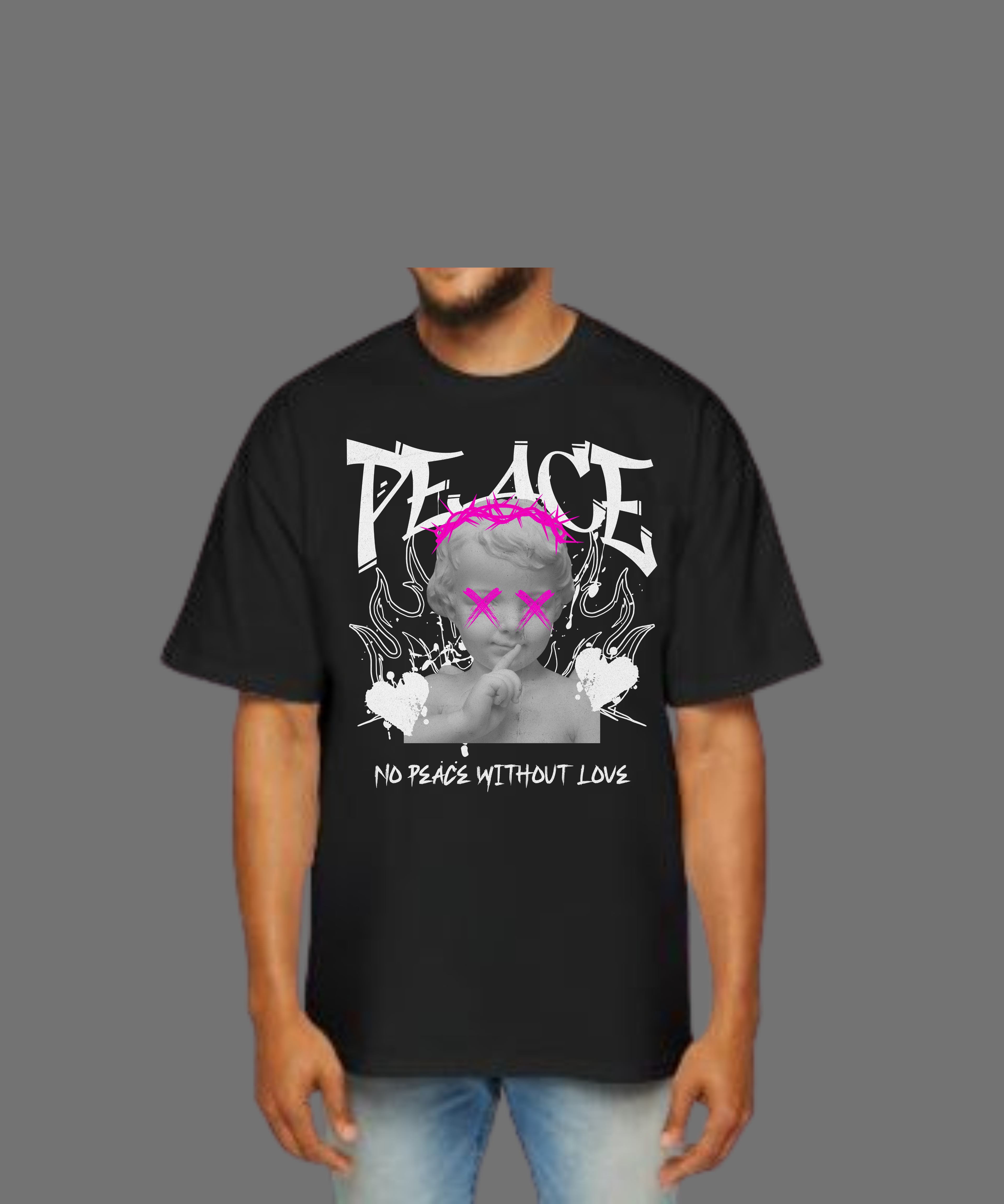 T-SHIRT UNISEX OVERSIZE PEACE