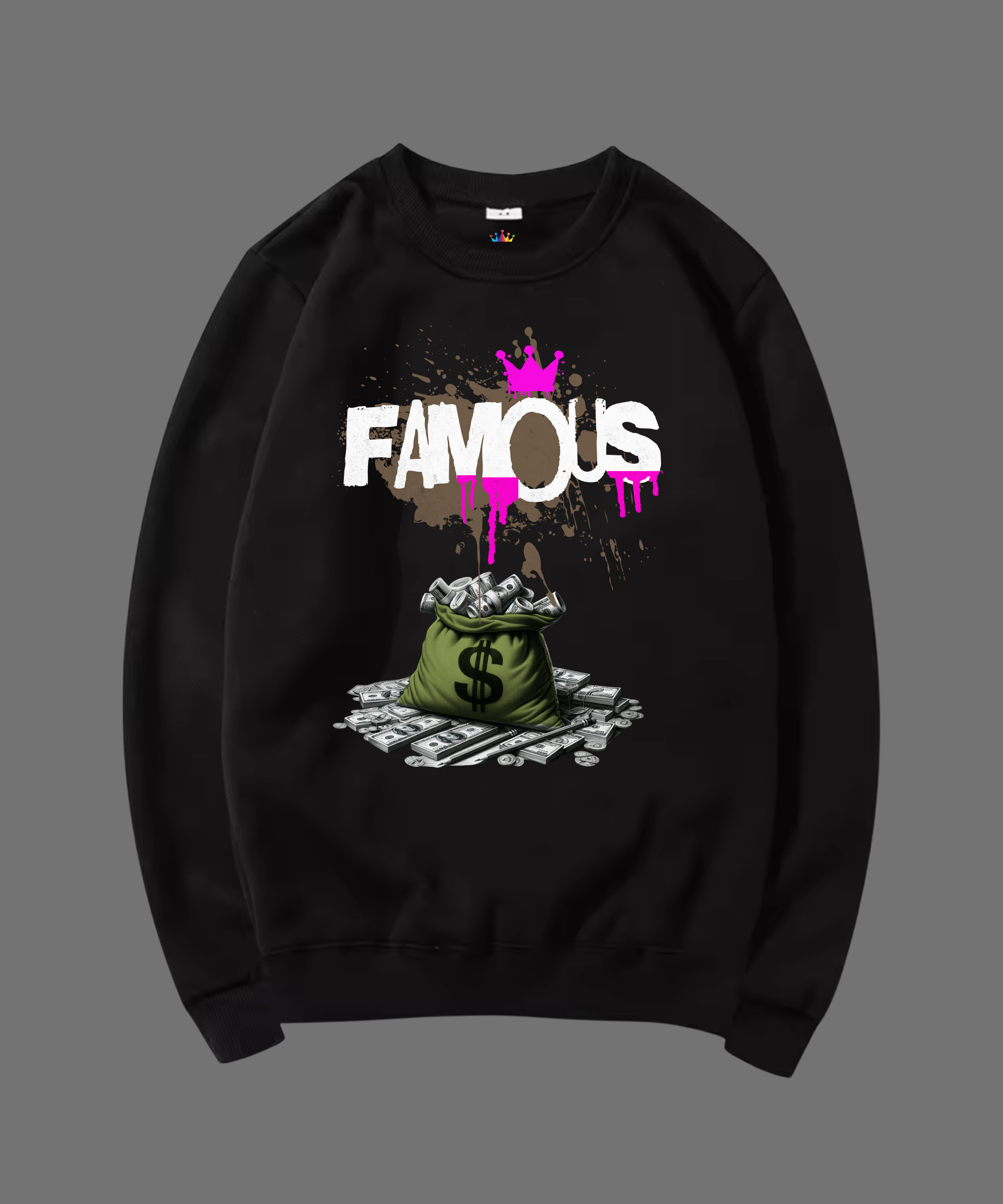 SWEATSHIRT UNISEX FAMOUS 100% COTON