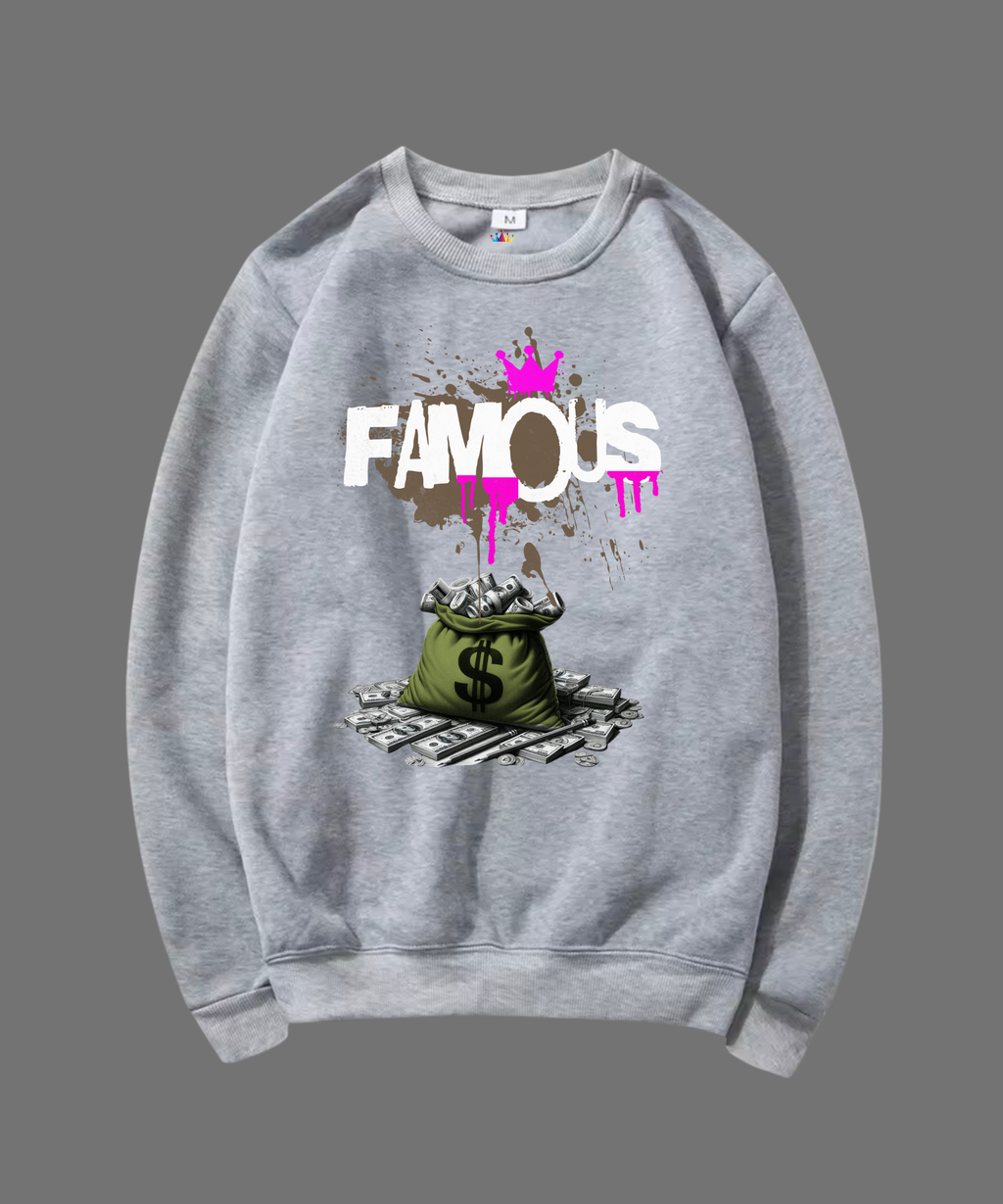 SWEATSHIRT UNISEX FAMOUS 100% COTON