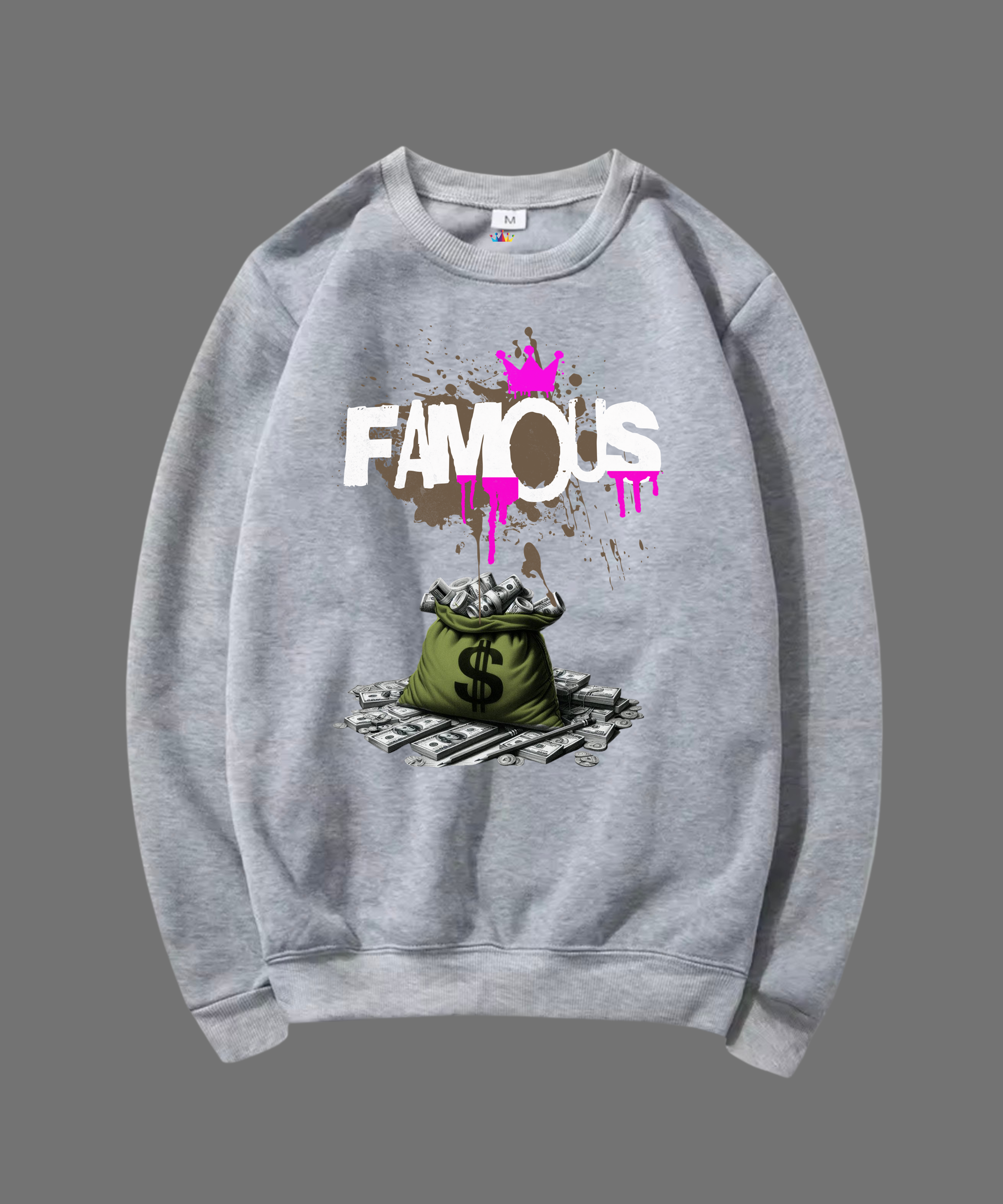 SWEATSHIRT UNISEX FAMOUS 100% COTON