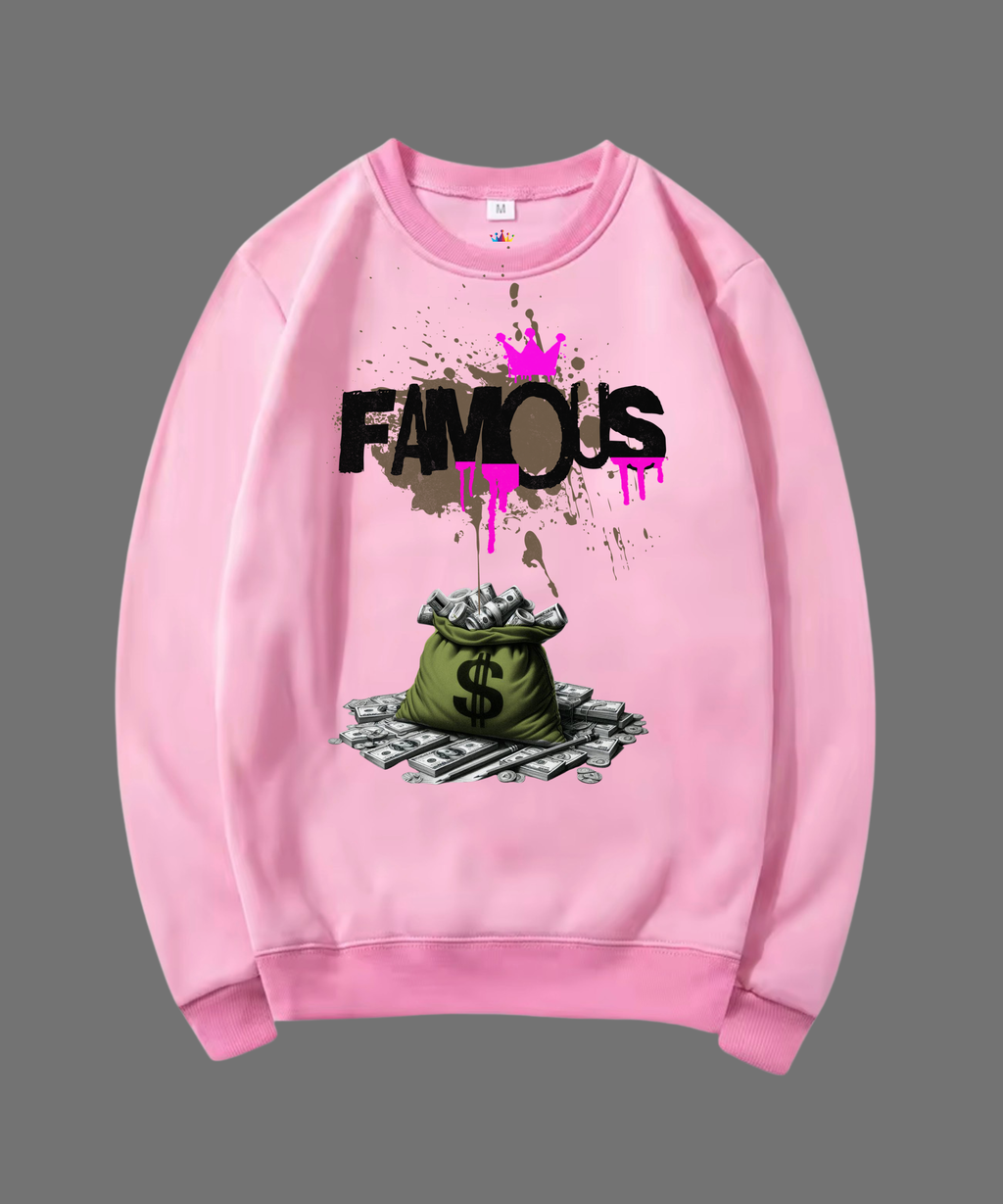 SWEATSHIRT UNISEX FAMOUS 100% COTON