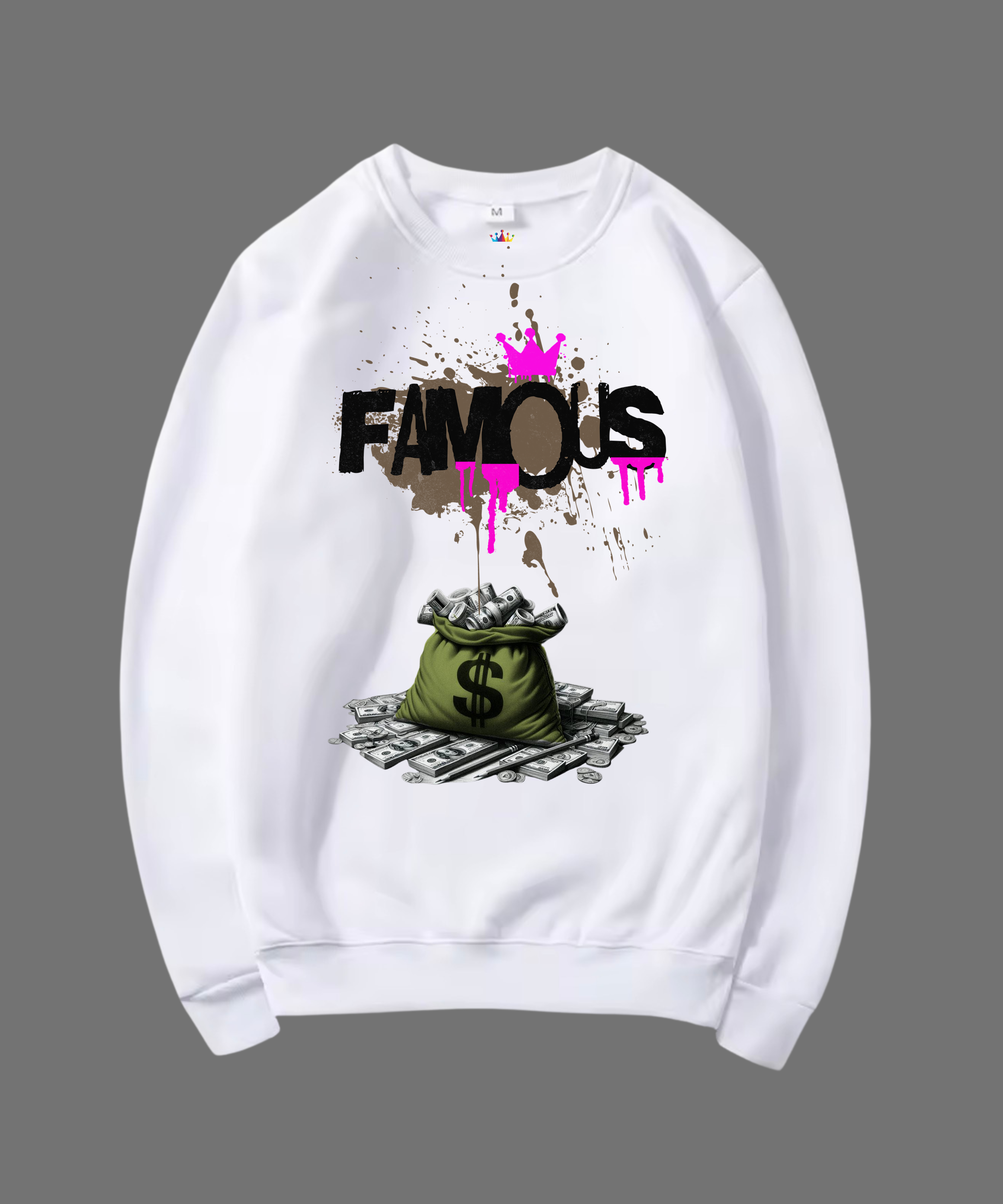 SWEATSHIRT UNISEX FAMOUS 100% COTON