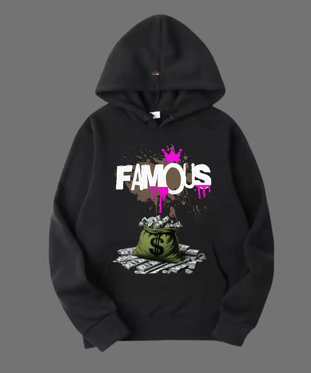 HOODIE UNISEX FAMOUS 100% COTON